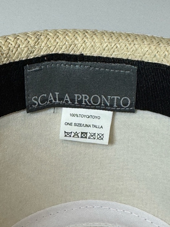 Scala Pronto NWT Toyo Straw Fedora Hat Black Ribbon & Flower One Size